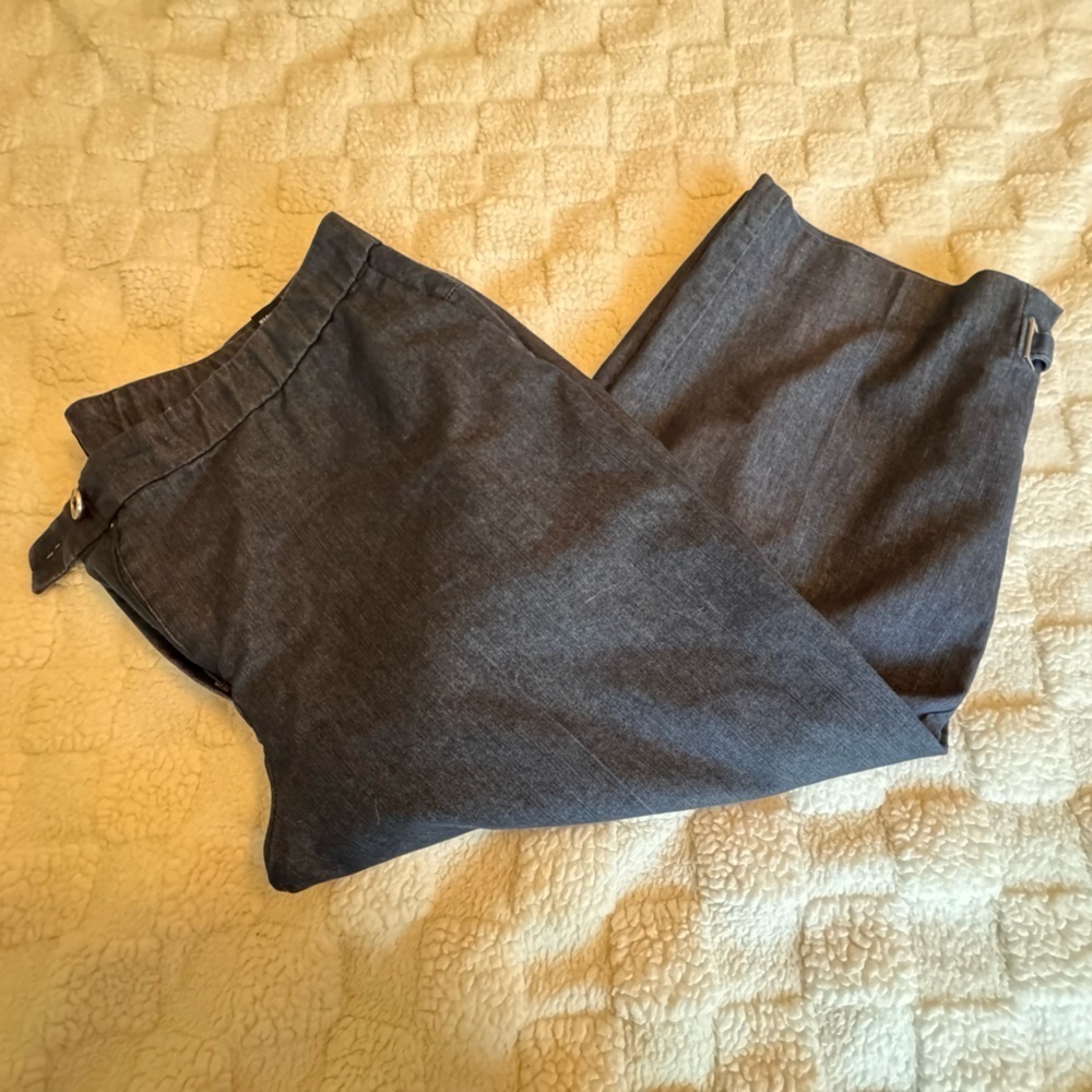 Larry Levine Dark Gray Denim Skirt